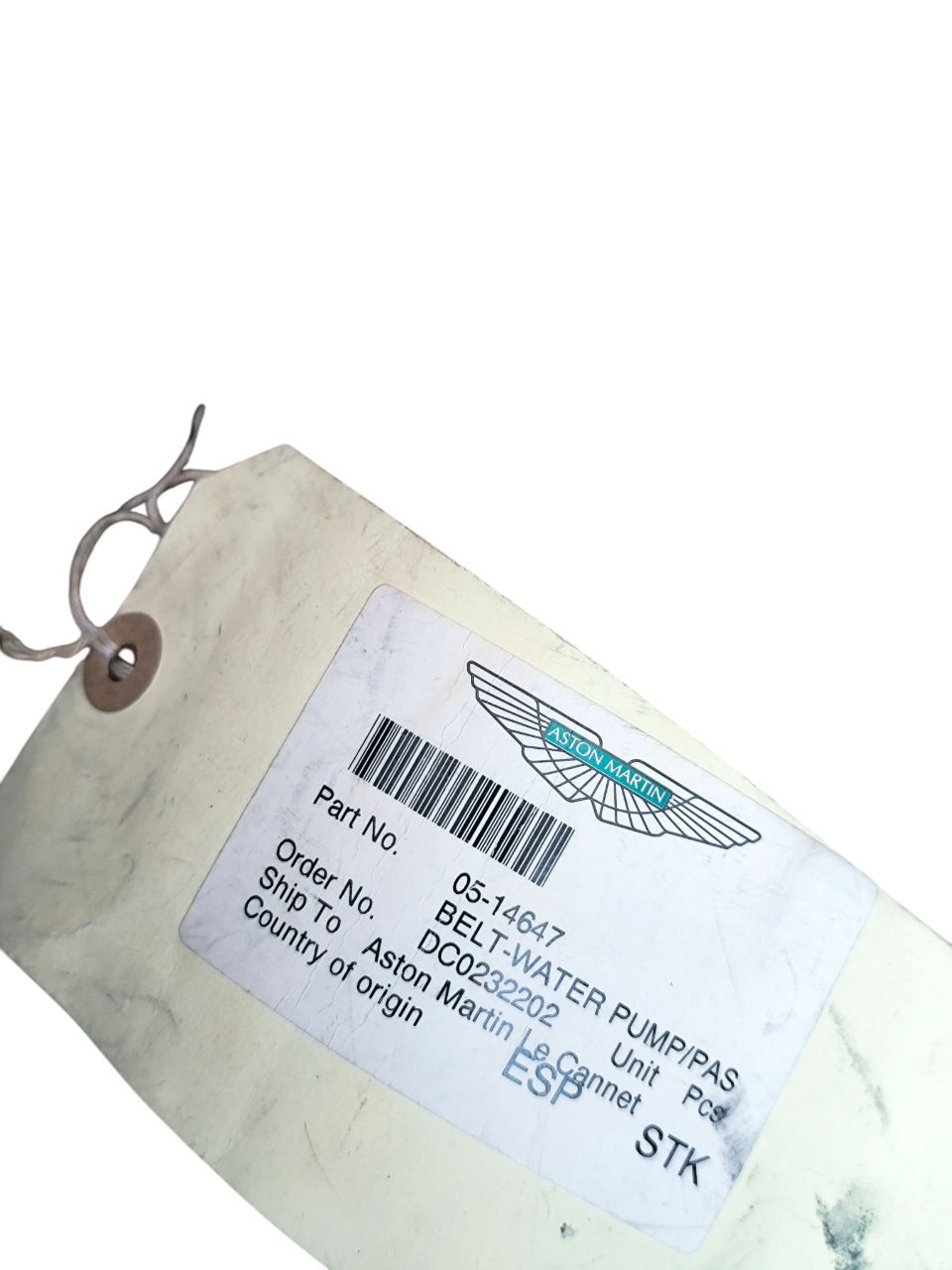 Aston Martin Cinghia pompa acqua/Pas 05-14647