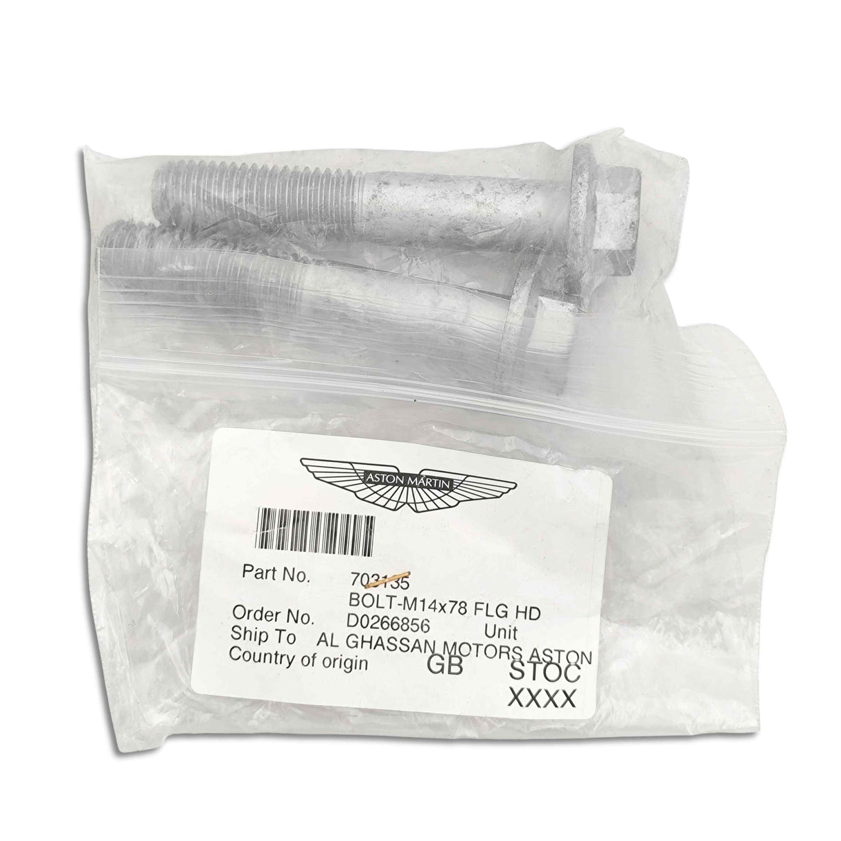 Aston Martin Bullone testa flangiata M14x78 703135
