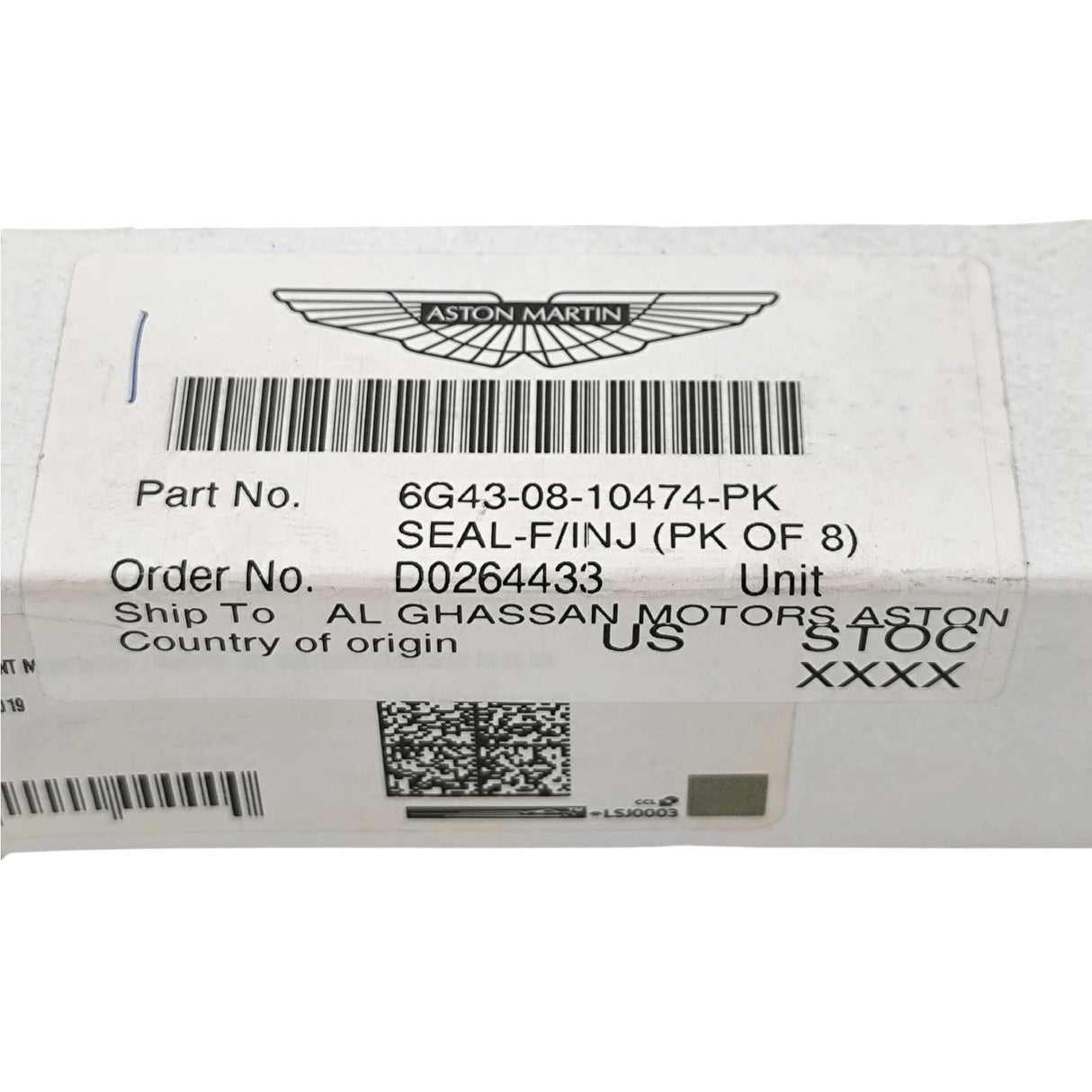 Aston Martin Guarnizione per iniettori 6G43-08-10474-PK