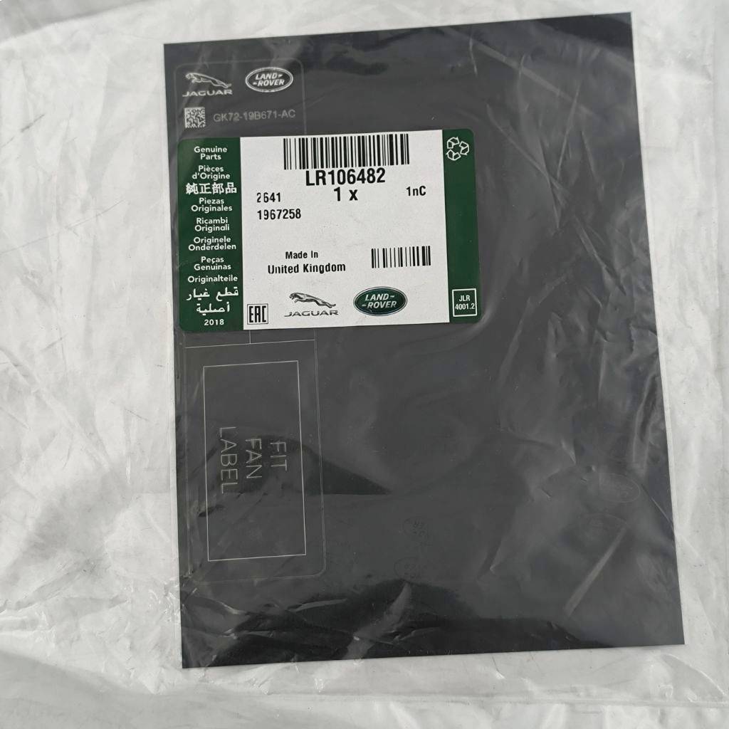 Land Rover Etichetta Aria condizionata OEM LR106482